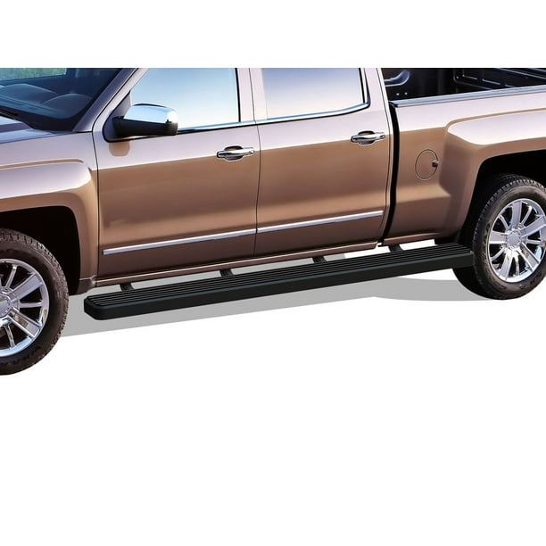 Nerf Bars Steps Exclude 07 Classic APS iBoard Black Running Boards Style Custom Fit 2007-2018 Chevy Silverado GMC Sierra Double Cab Extended Cab /& 2019 2500 HD 6in Aluminum Include 19 1500 LD